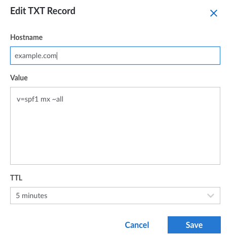 Create a SPF TXT Record Create a SPF TXT Record