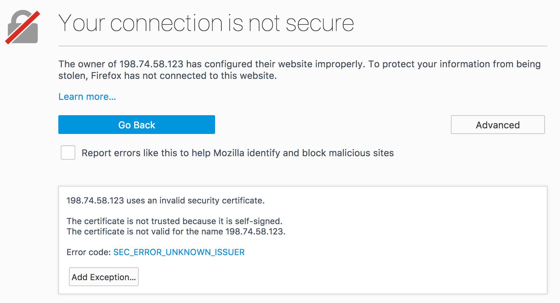 OpenSSL Browser Error OpenSSL Browser Error
