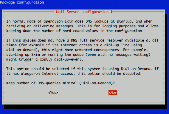 Exim4 DNS queries configuration on Ubuntu 10.10 (Maverick). Exim4 DNS queries configuration on Ubuntu 10.10 (Maverick).